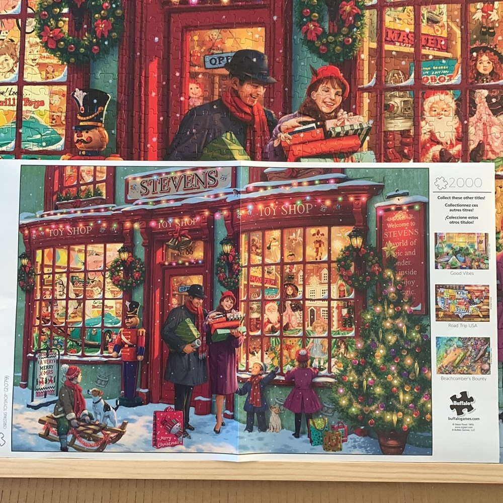 Buffalo Games 2000 piece “Christmas Toy Shop” jigsaw puzzle. - Picture 4 of 5